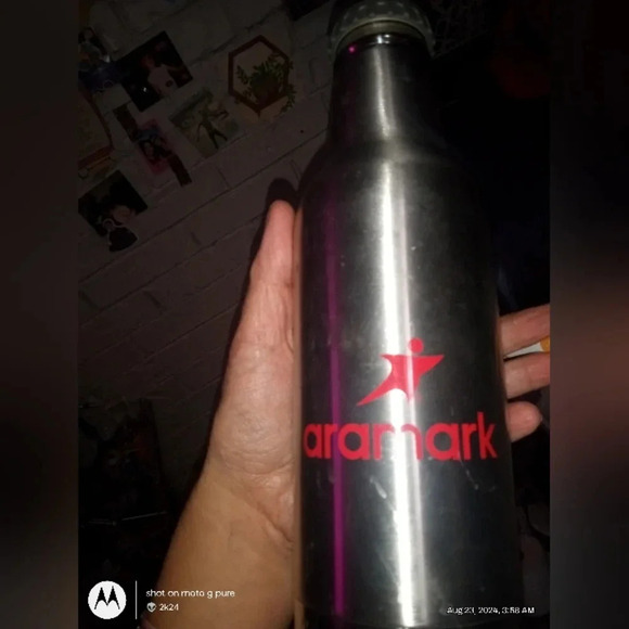 20.9 oz Retro Stainless Steel Thermal Bottlewith Aramark Logo - Picture 6 of 8